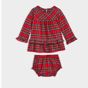 Vineyard Vines Baby Girl Nantucket Tartan Dress w/Bloomer set Sz 12-18 Months